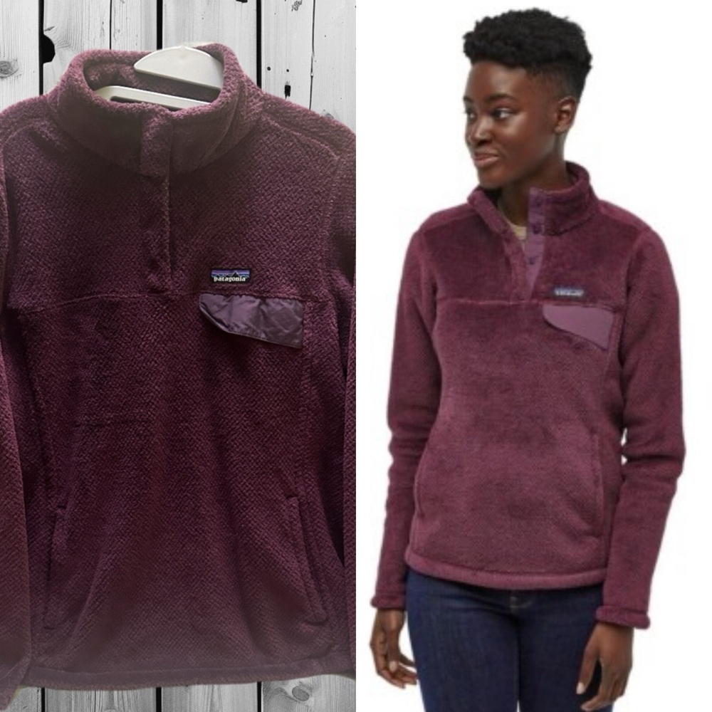 Patagonia Women’s Burgundy Fleece Jacket size XL